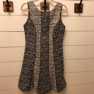 Black/gray a-line dress
